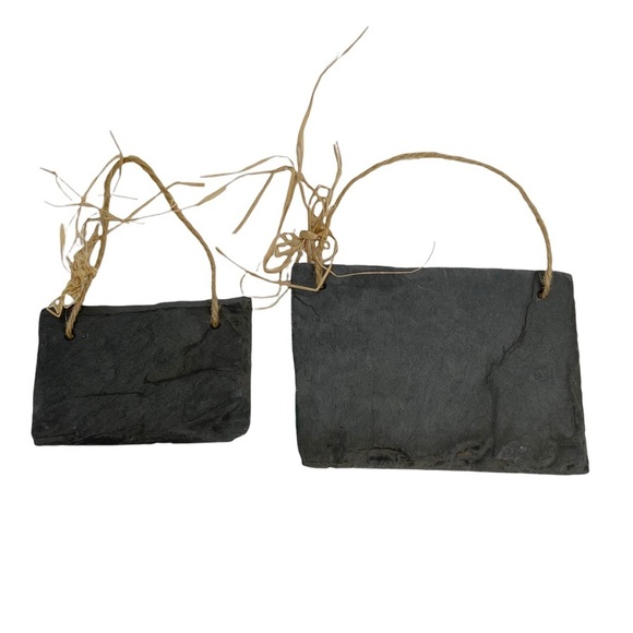 Lot of 2 Snowmen Scene Hand Painted Slate Signs Plaques Christmas Decor - Picture 4 of 6